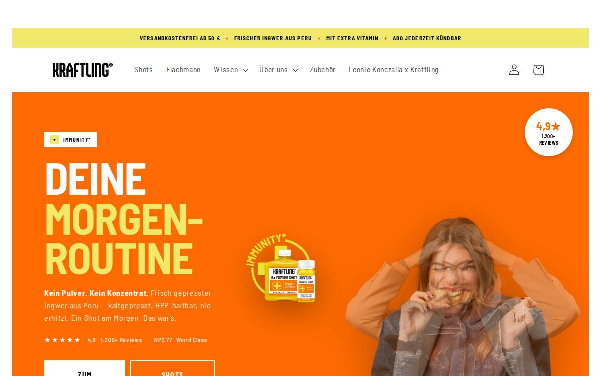Kraftlinge website preview
