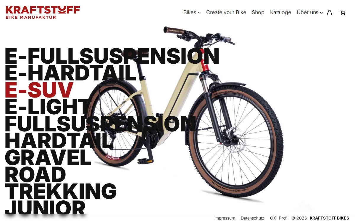 Kraftstoff Bikes website preview