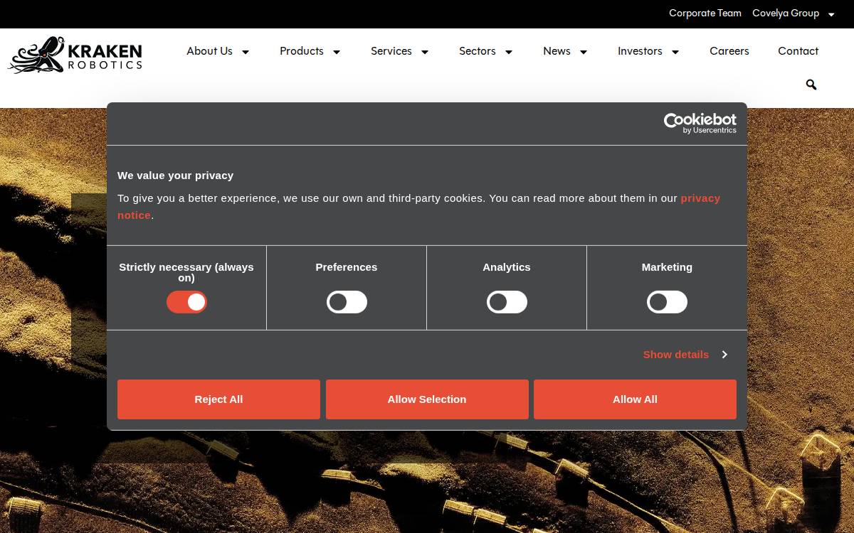 Kraken Robotic Systems Inc website preview