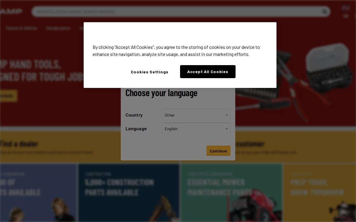 Kramp website preview