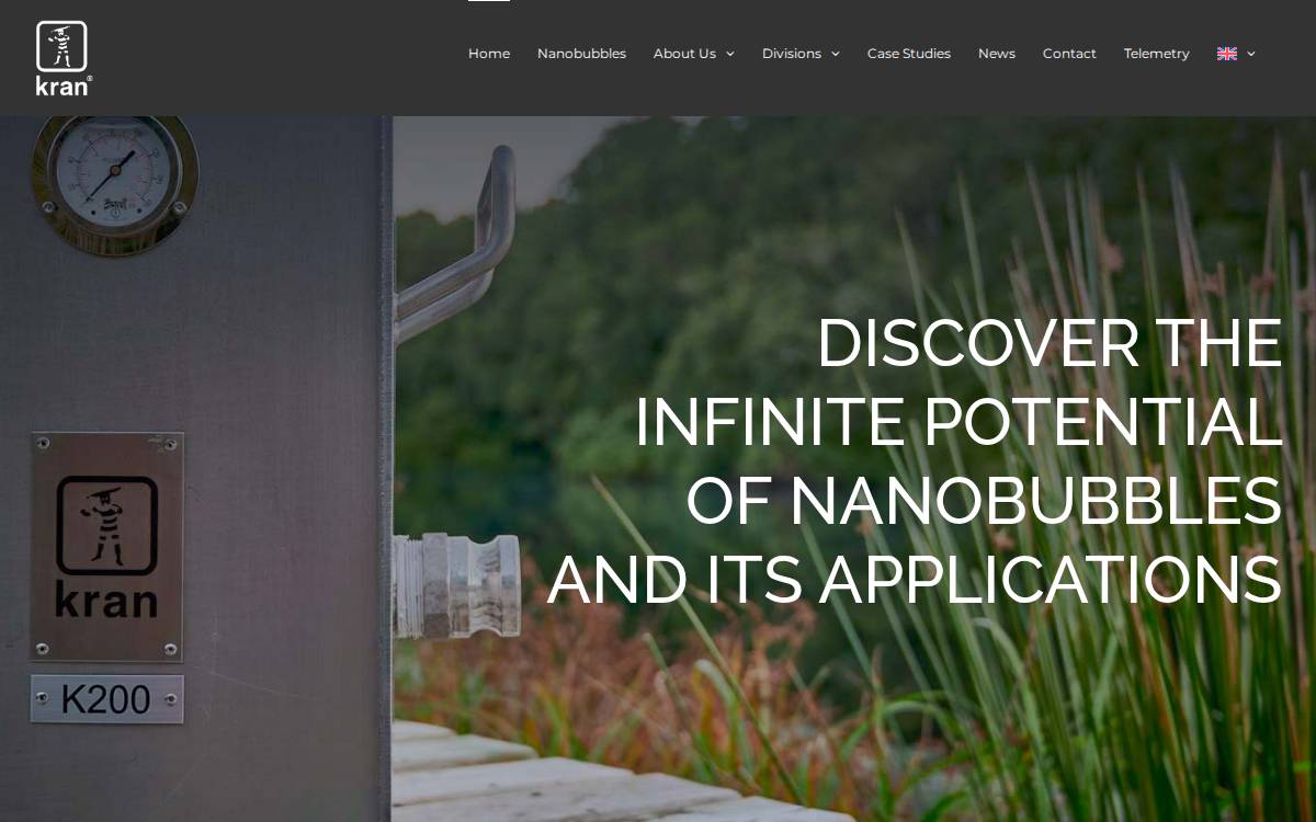 Kran Nanobubble website preview