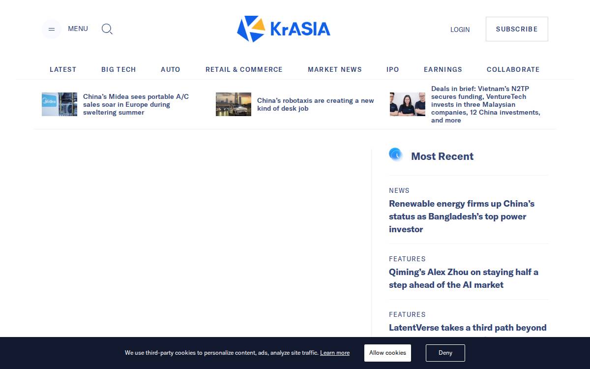 KrAsia website preview
