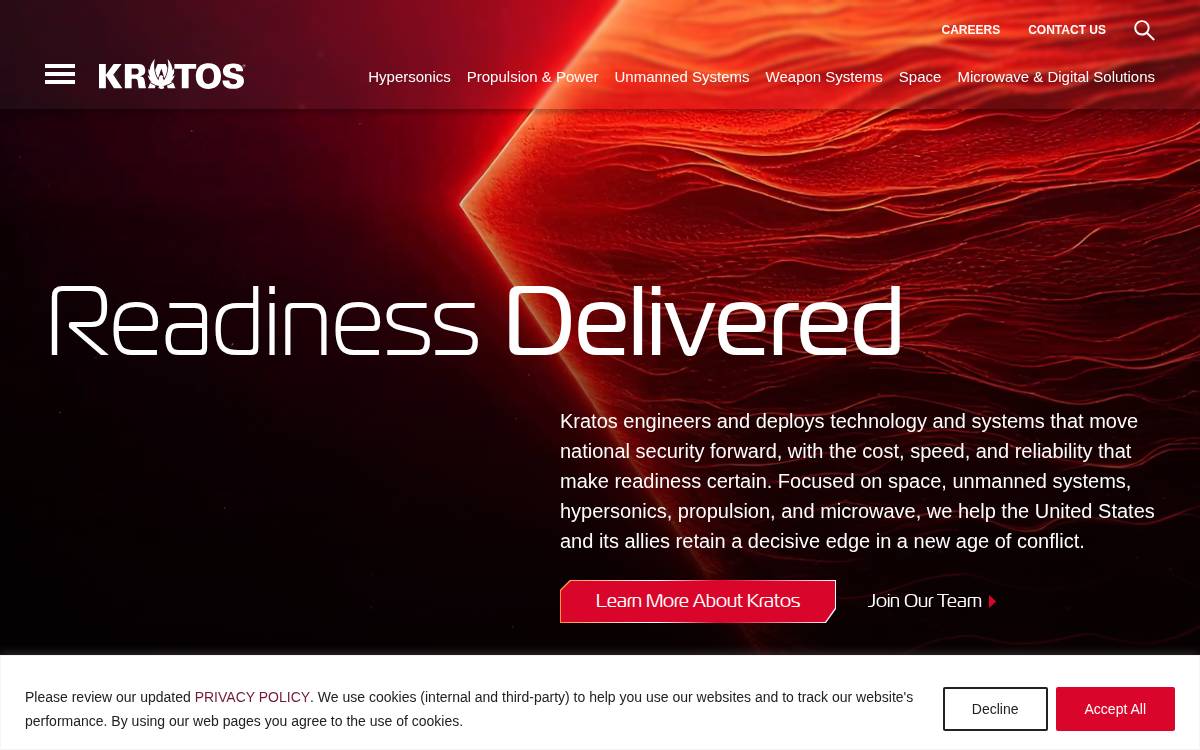 Kratos Defense Security Solutions Inc website preview