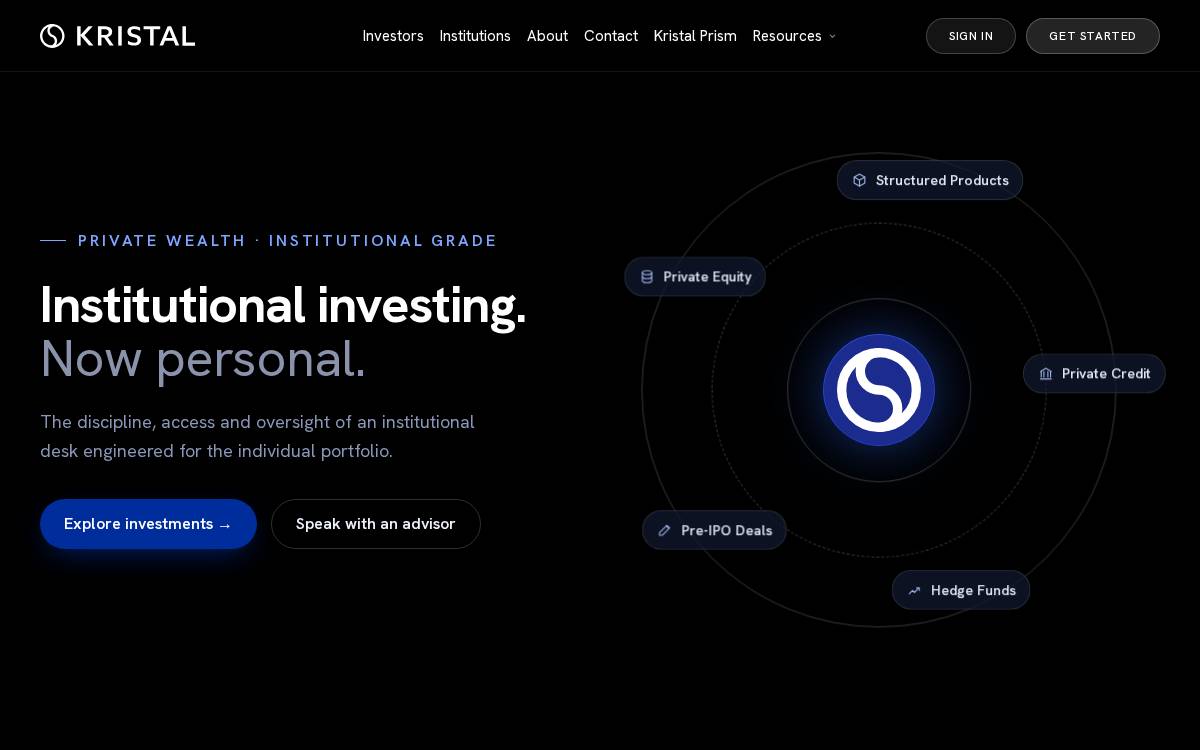 Kristal website preview