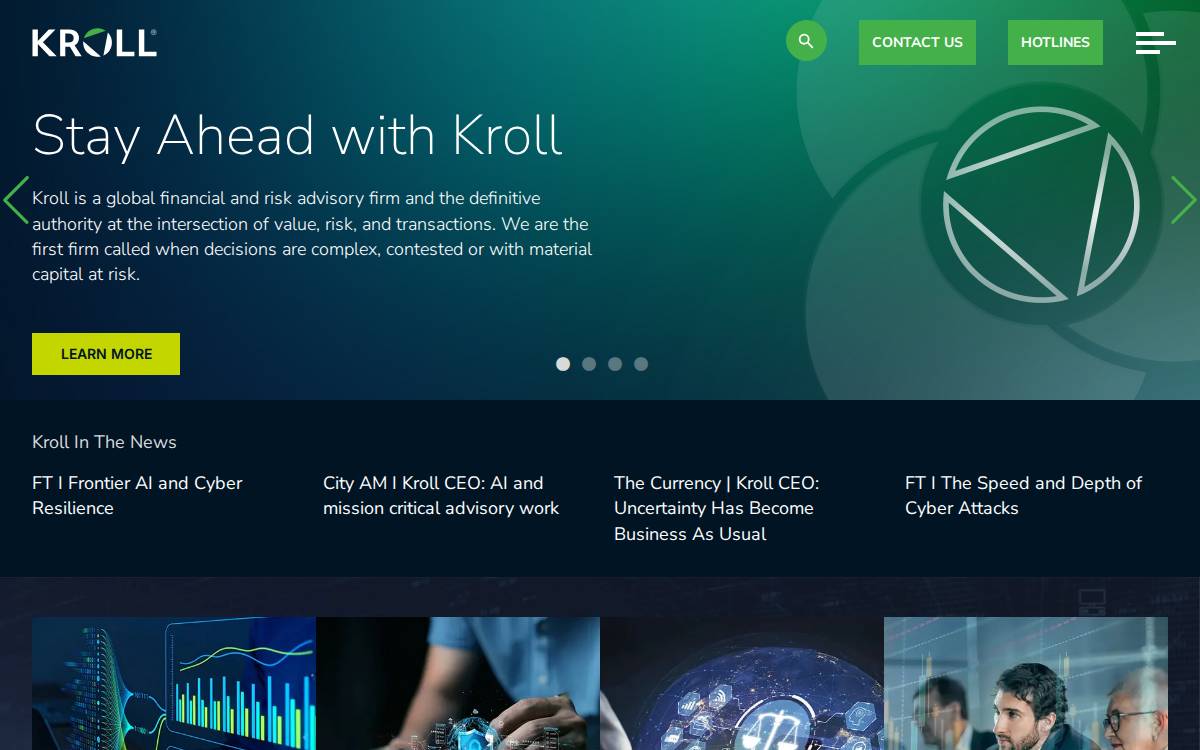 Kroll StepStone Private Credit Benchmarks website preview