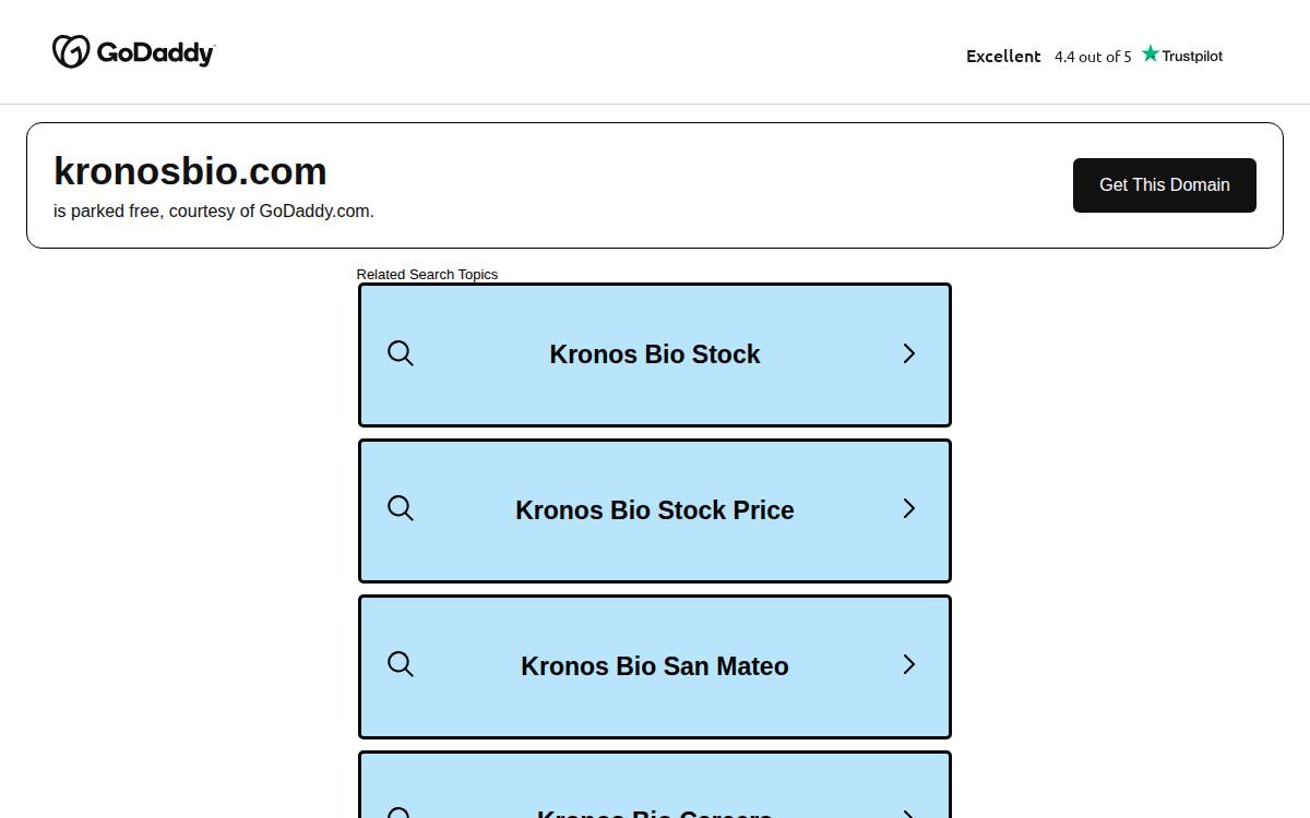 Kronos Bio website preview