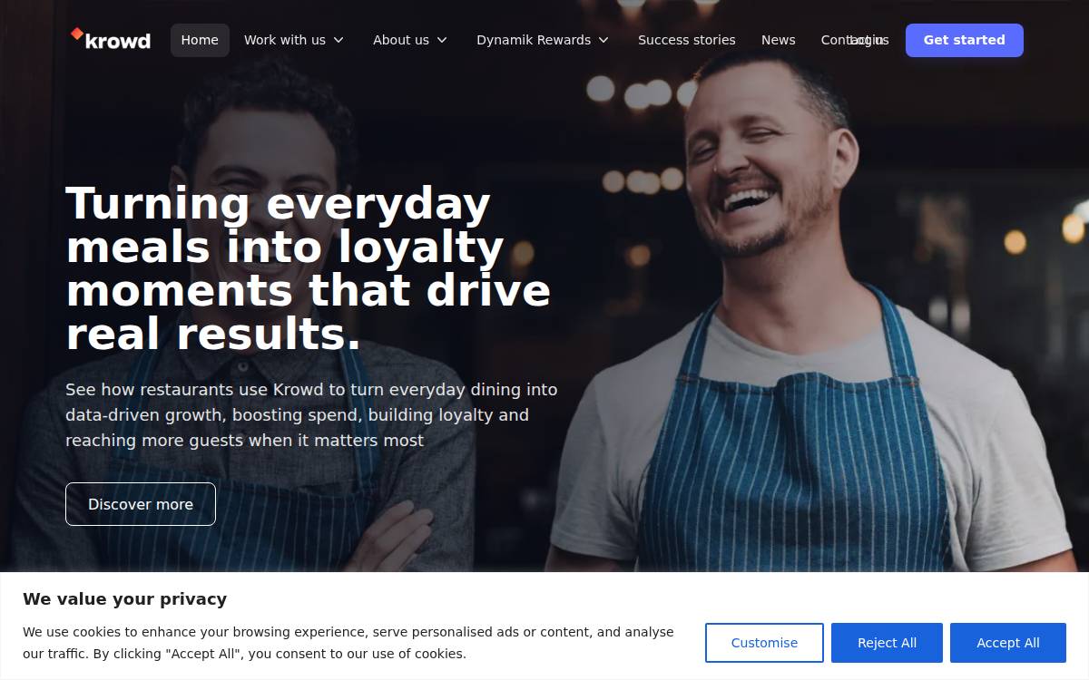 Krowd website preview