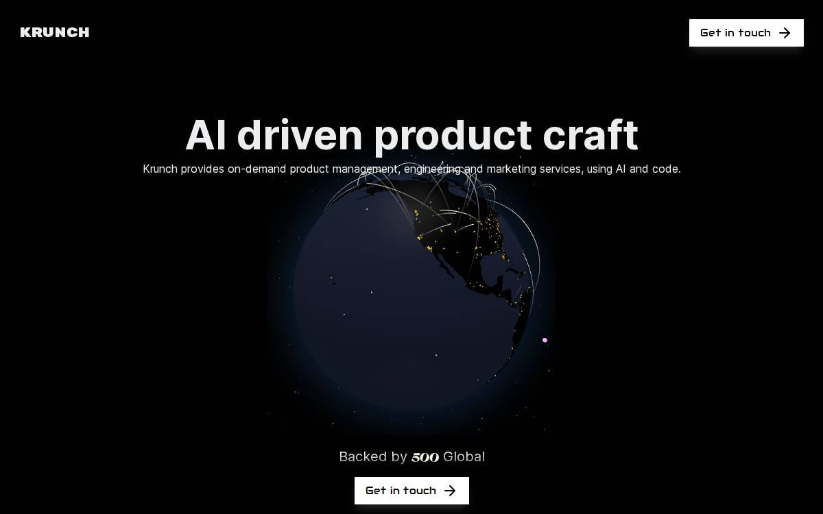 Krunch website preview