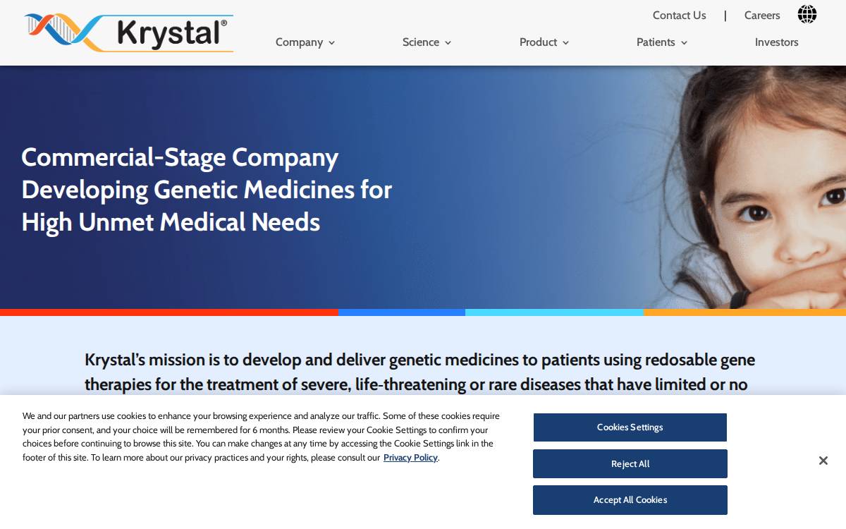 Krystalbio website preview
