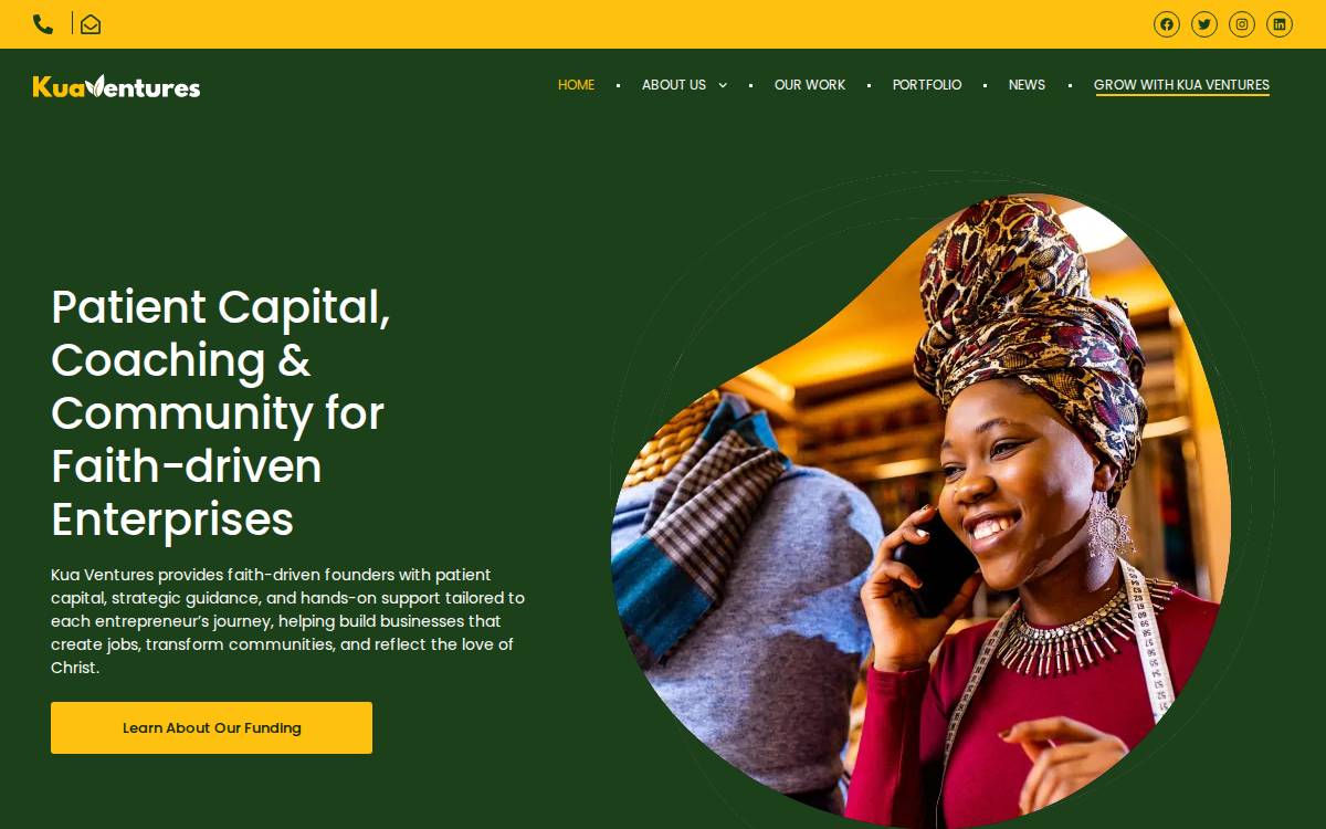Kua Ventures website preview