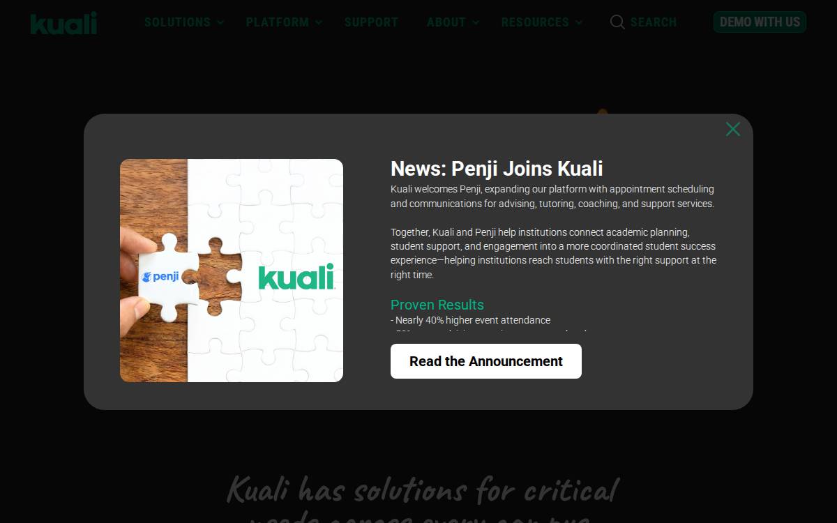 Kuali website preview