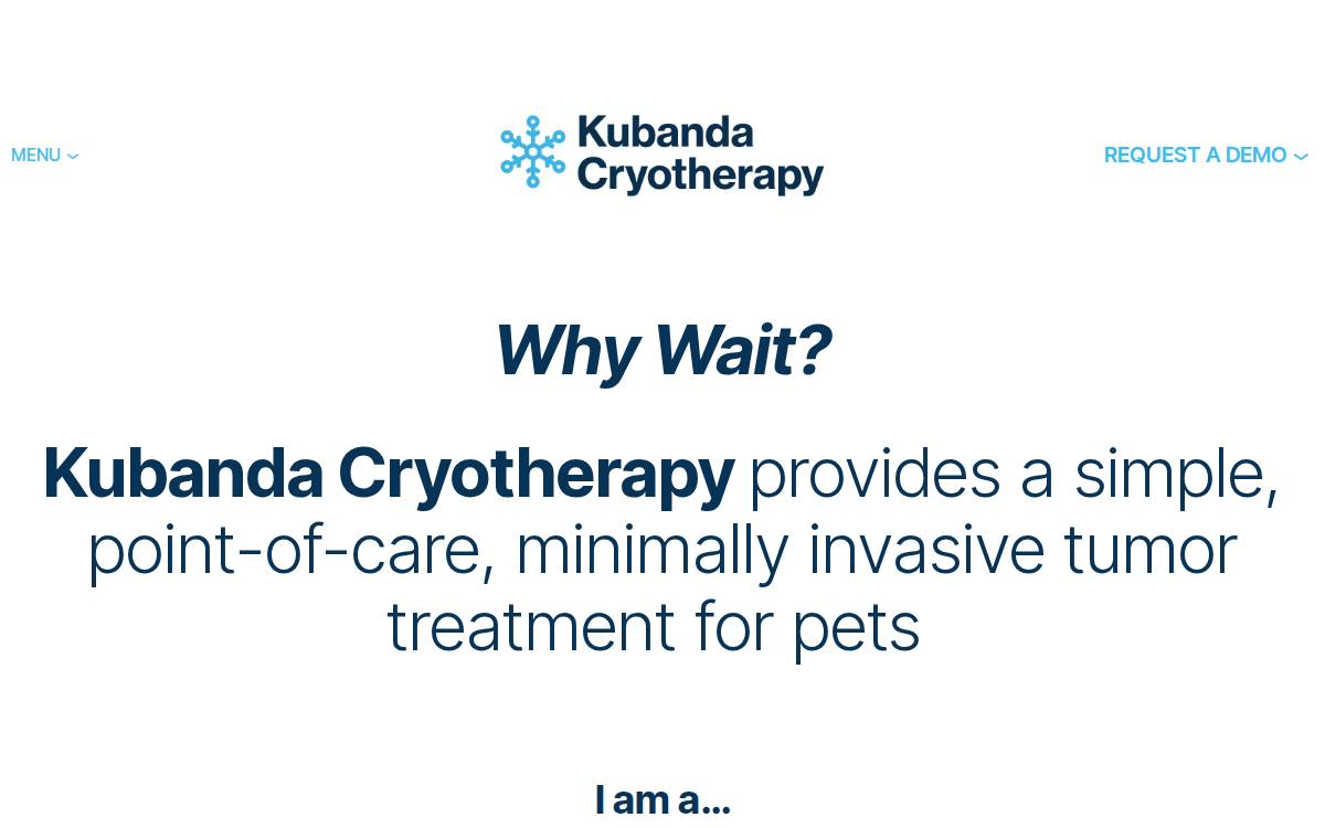 Kubanda Cryotherapy website preview