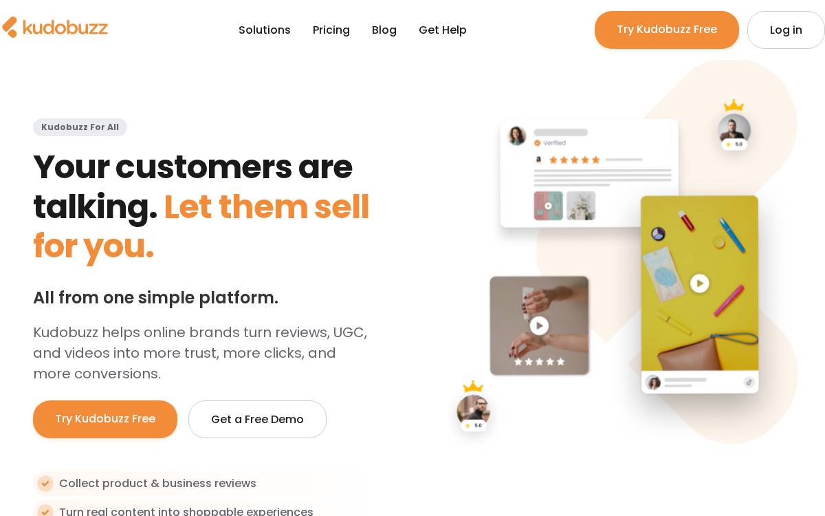 Kudobuzz website preview