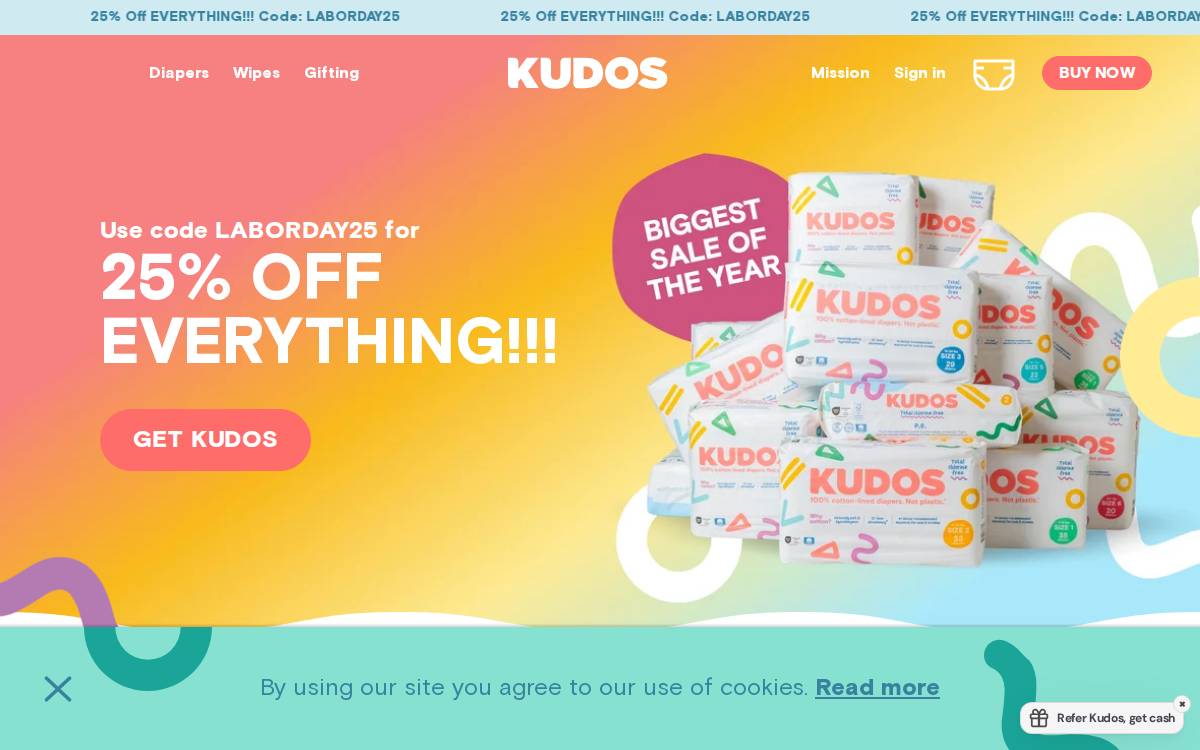 Kudos website preview