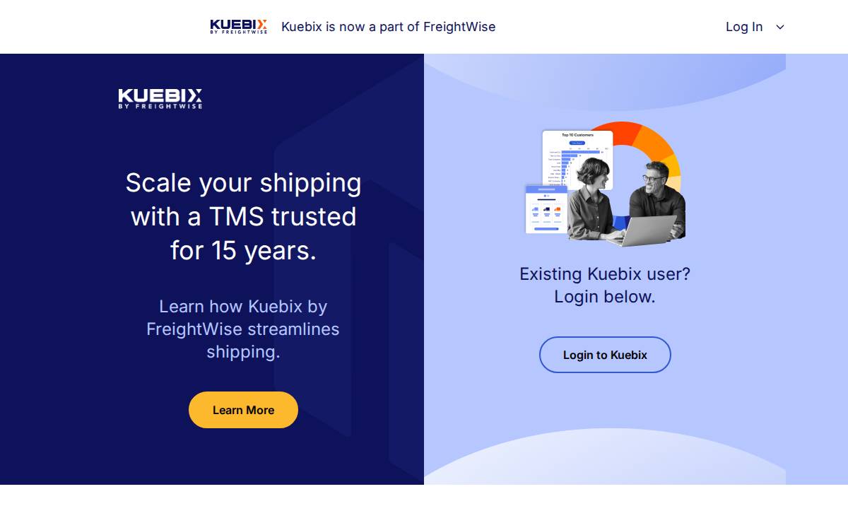 Kuebix website preview
