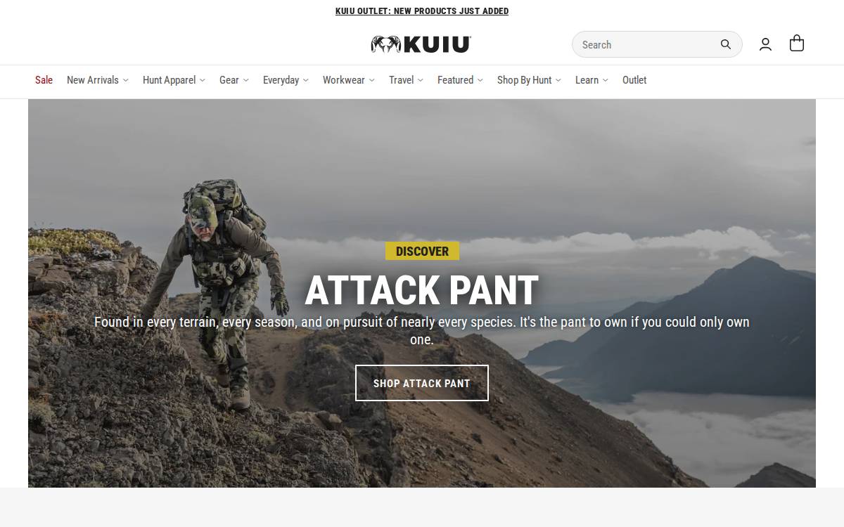 KUIU website preview