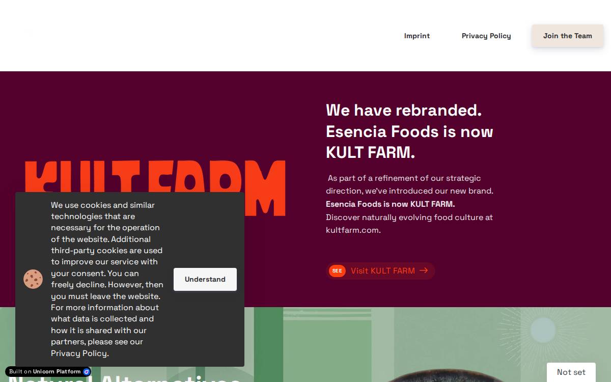 KULT FARM website preview