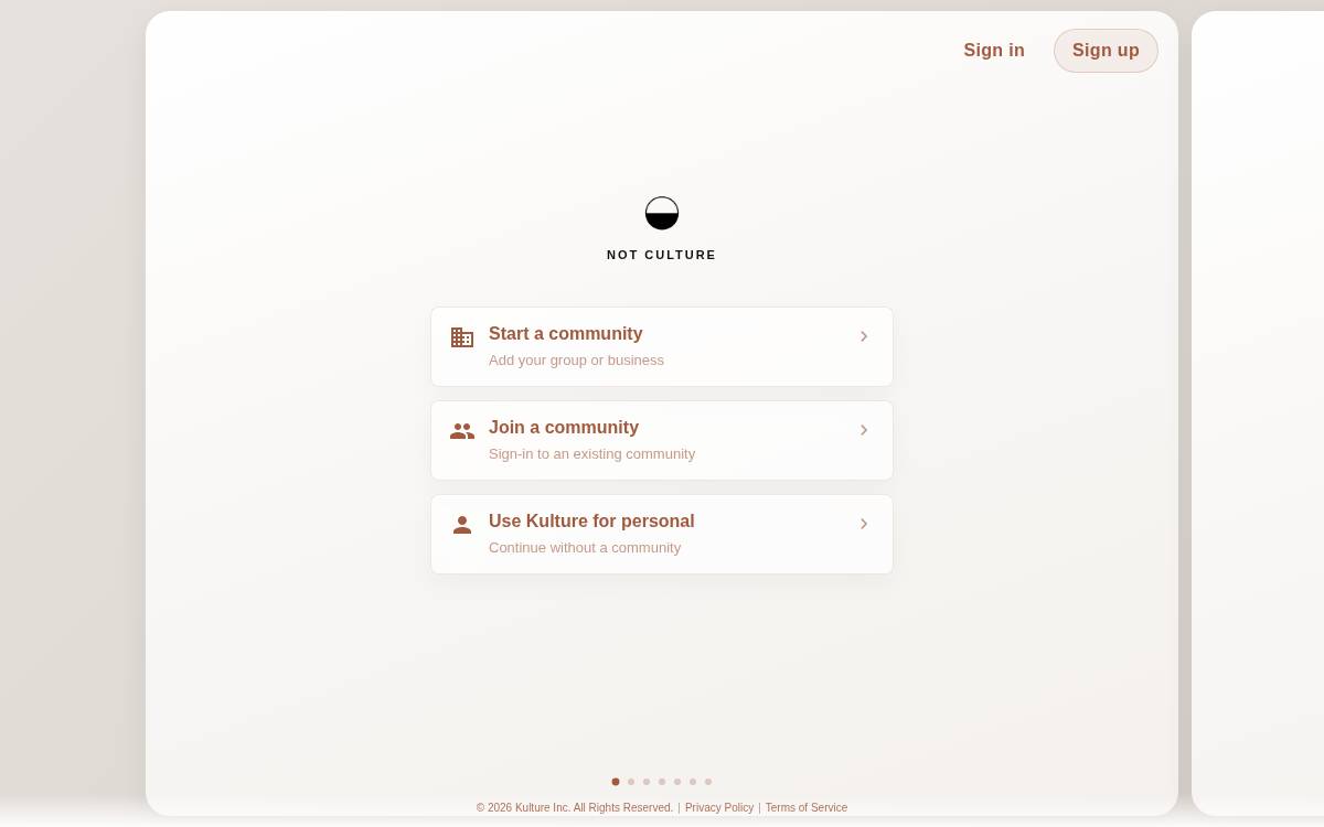 Kulture website preview