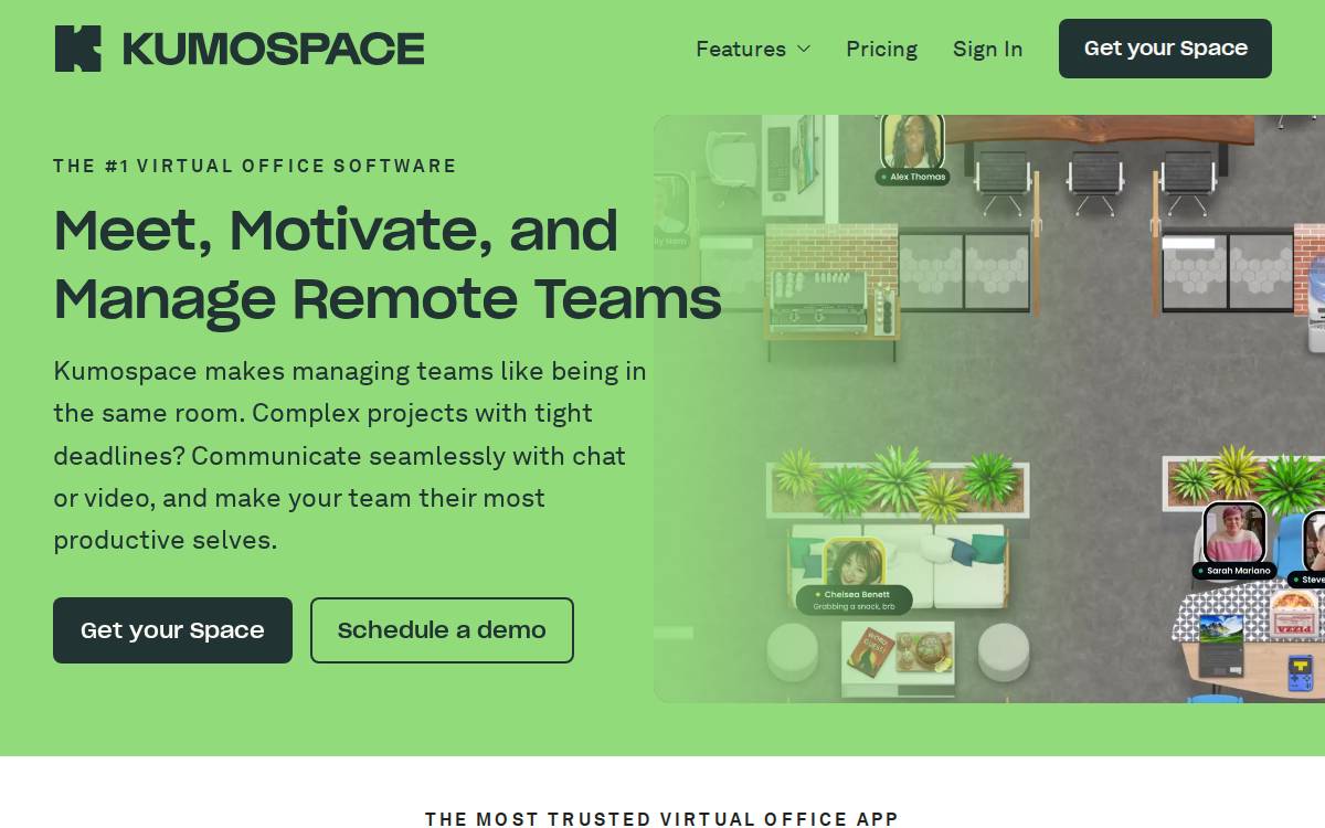 Kumospace website preview