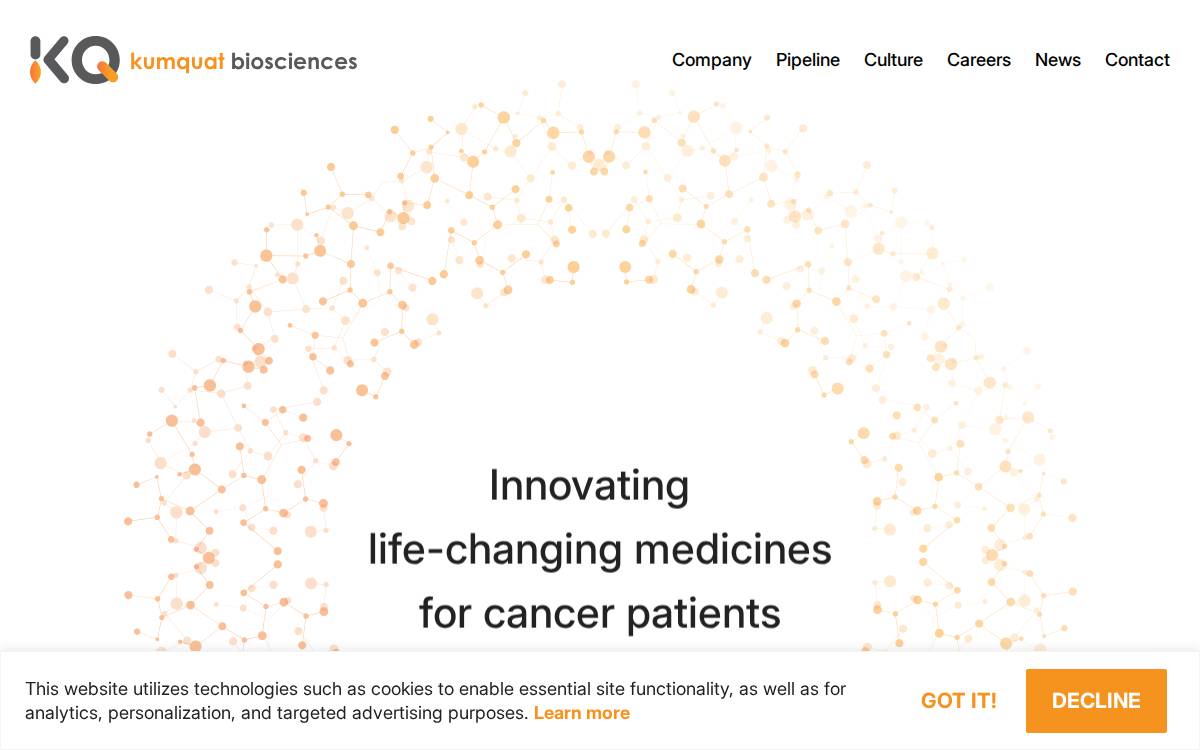 Kumquat Biosciences website preview