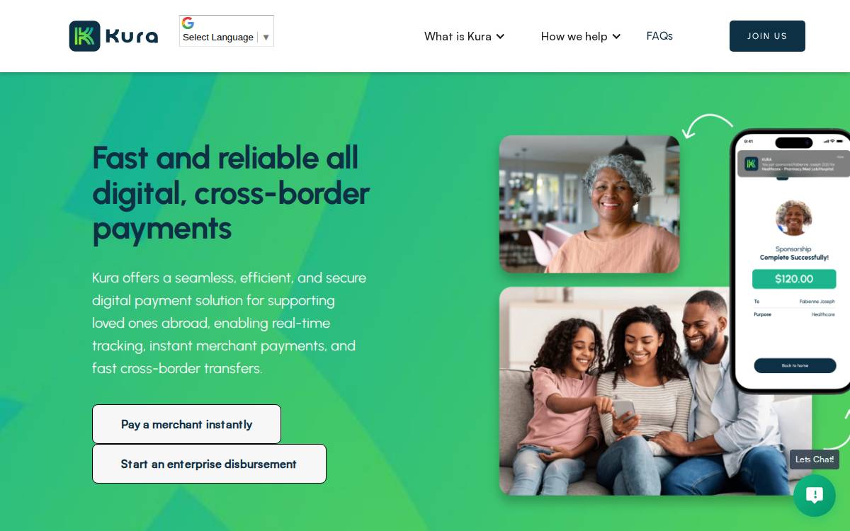 Kura Technologies website preview