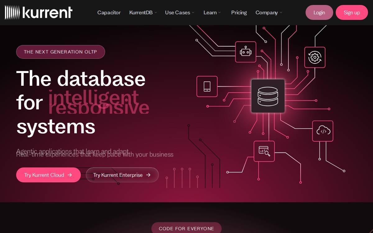 Kurrent website preview