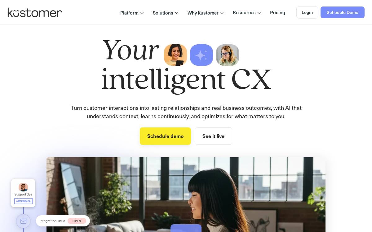 Kustomer website preview