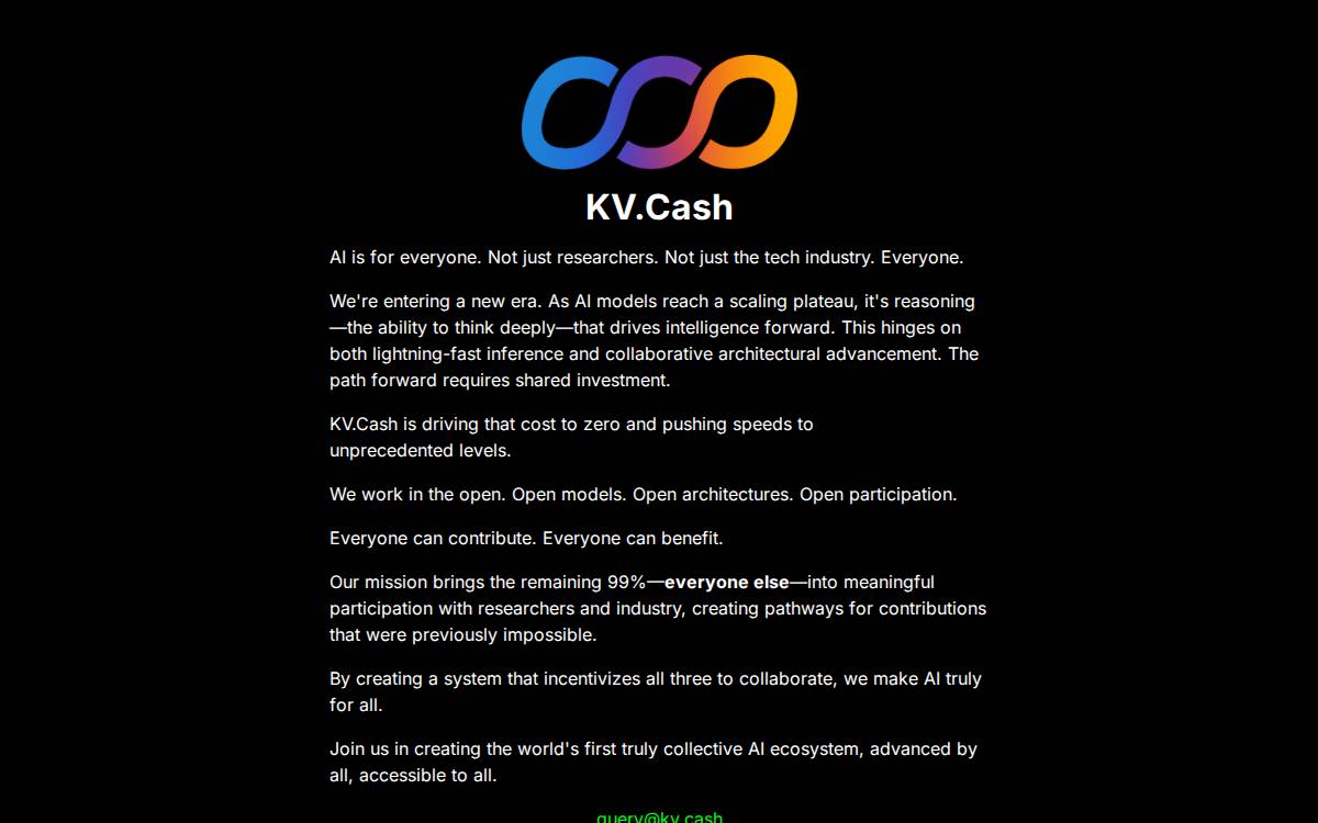 KV Cash website preview