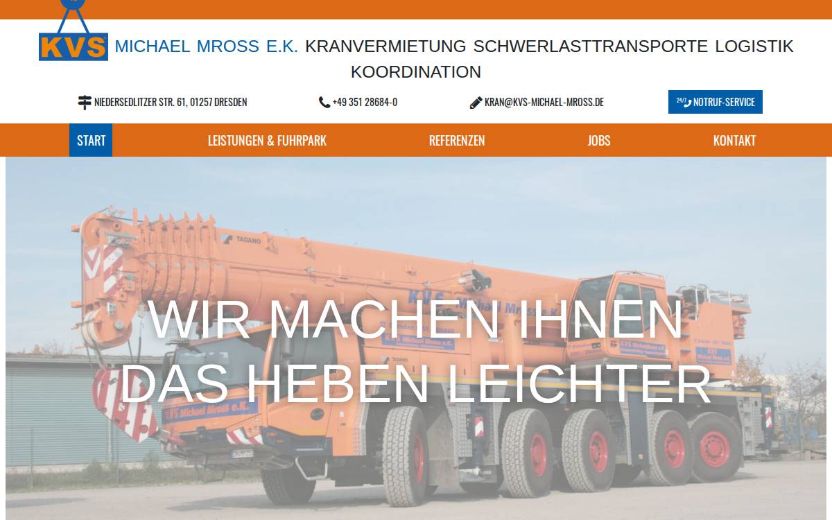 KVS website preview