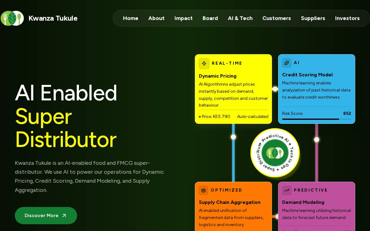 Kwanza Tukule website preview