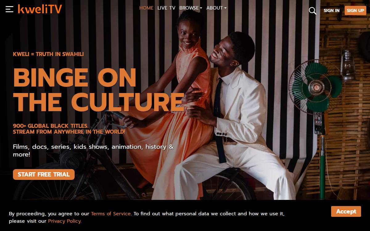 kweliTV website preview
