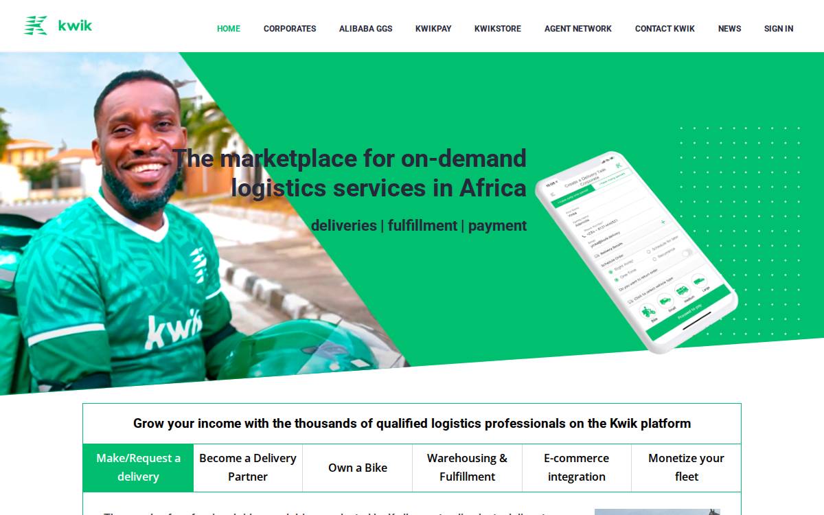 Kwik website preview