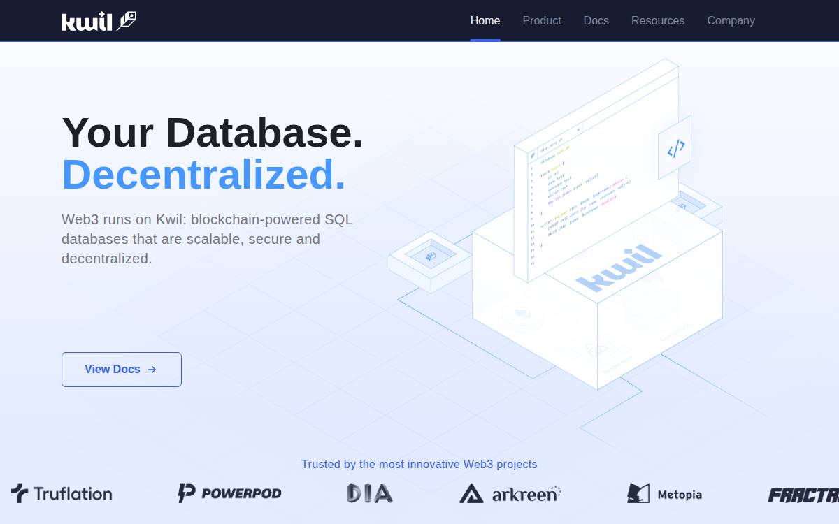 Kwil website preview