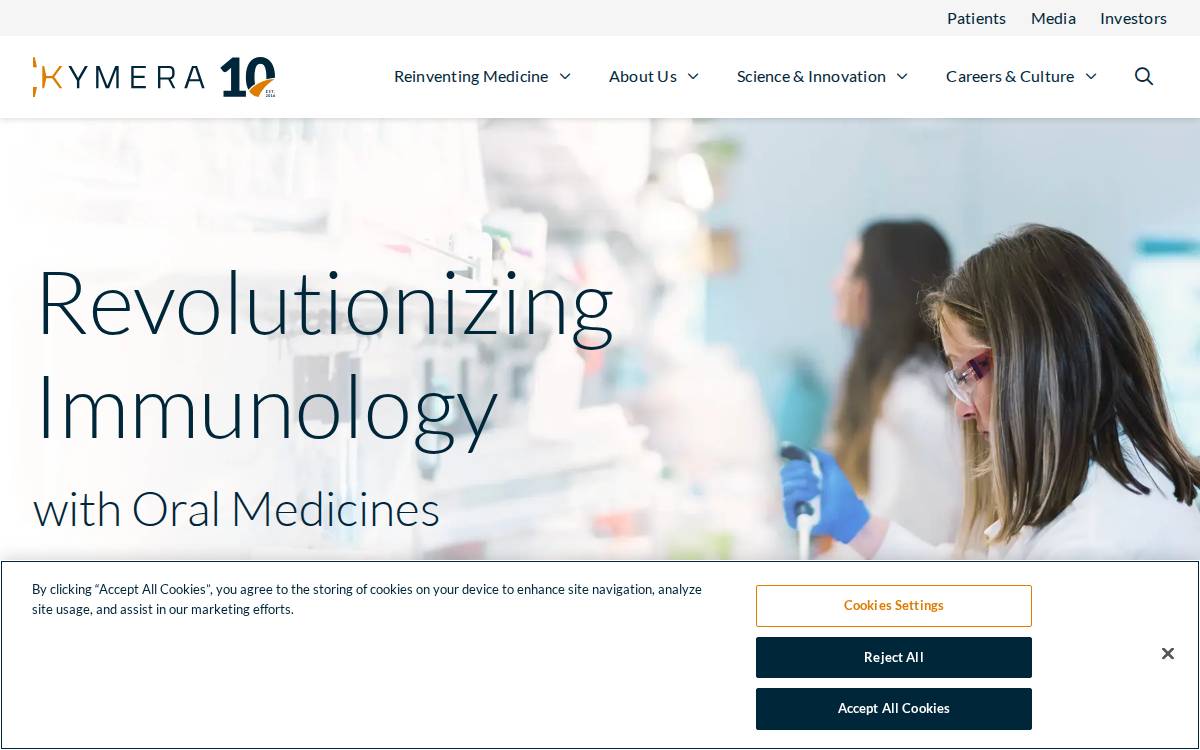 Kymera Therapeutics website preview