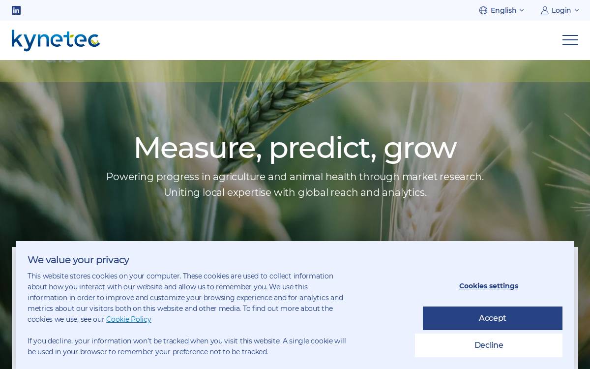 Kynetec website preview
