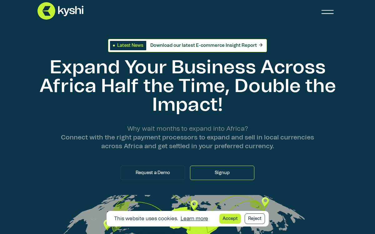Kyshi website preview