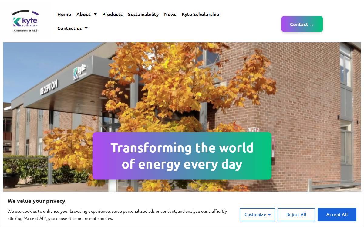 Kyte Powertech website preview