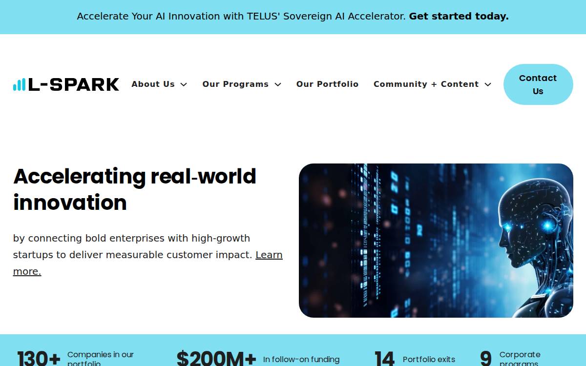 L-SPARK Accelerator website preview