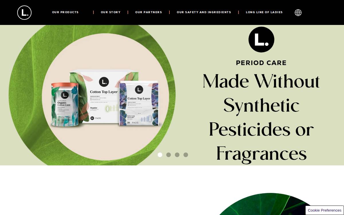 L. website preview