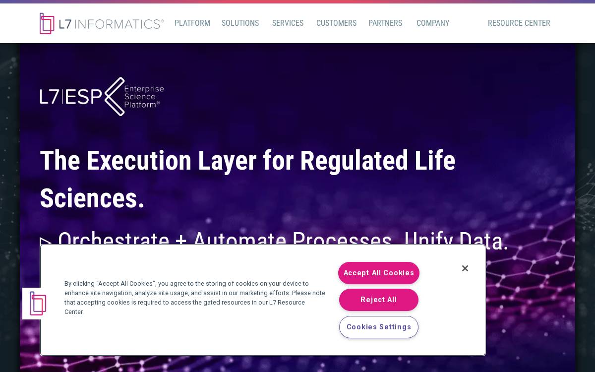 L7Informatics website preview