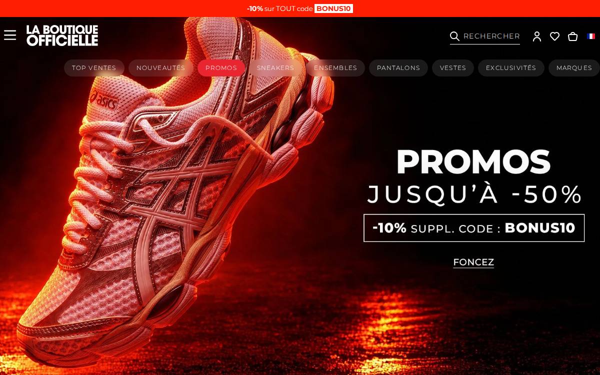 La Boutique Officielle website preview