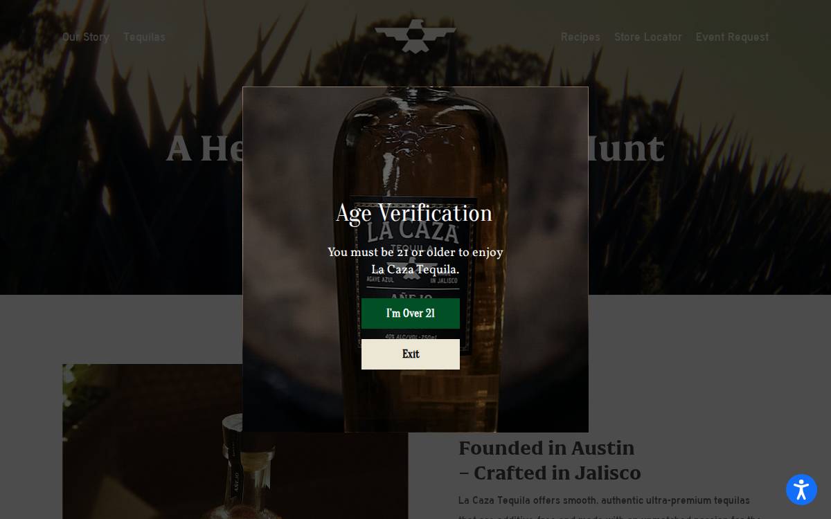 La Caza Spirits website preview