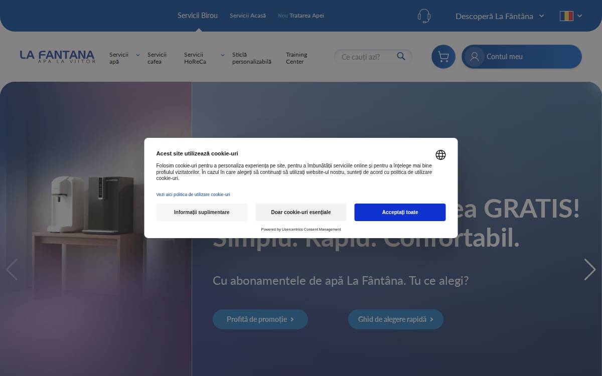 La Fantana website preview