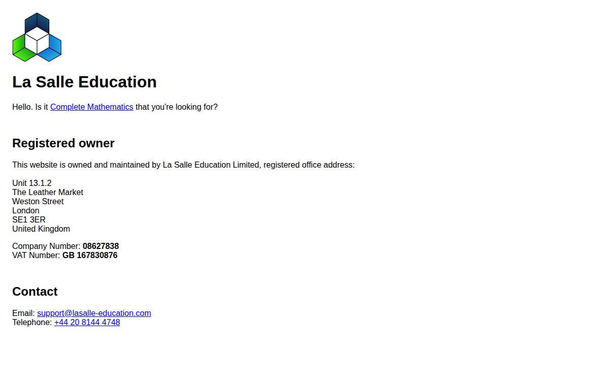 La Salle Education website preview
