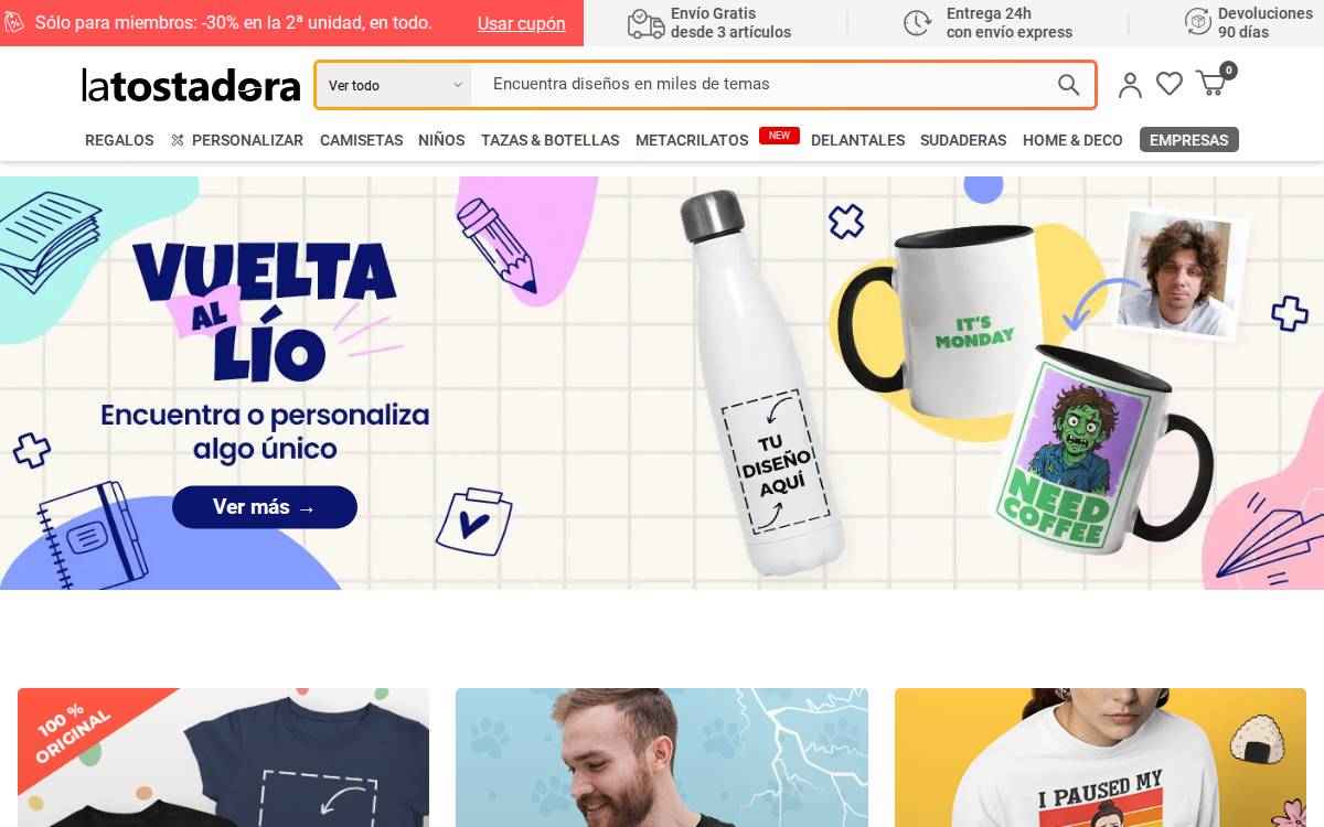 La Tostadora website preview
