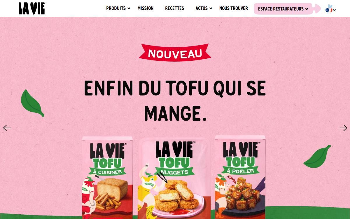 La Vie website preview