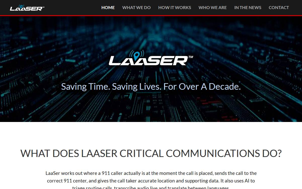 LaaSer Critical Communications website preview