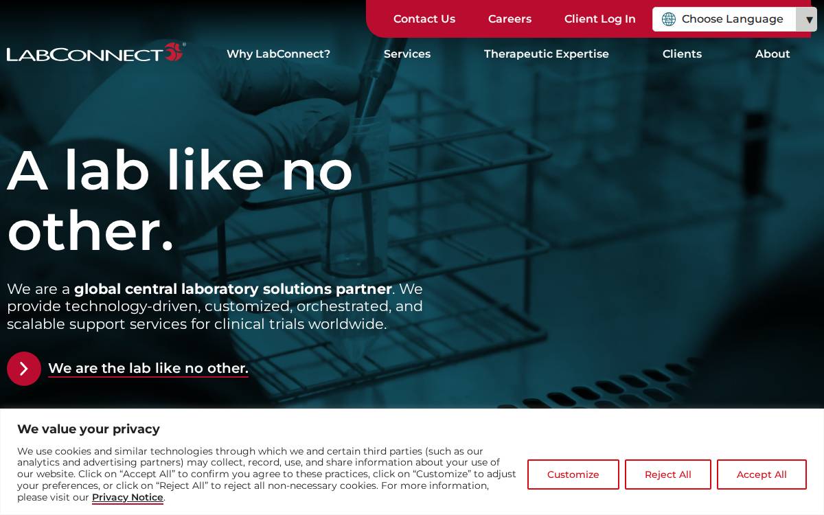 LabConnect website preview