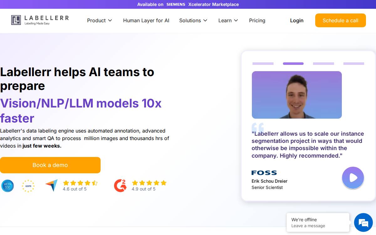 Labellerr website preview