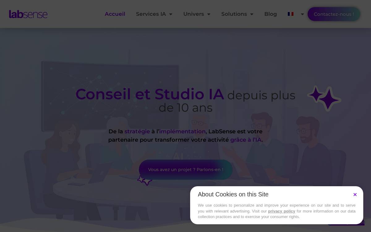 Labsense website preview